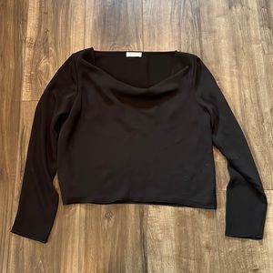 Babaton flounce neck blouse - NWOT